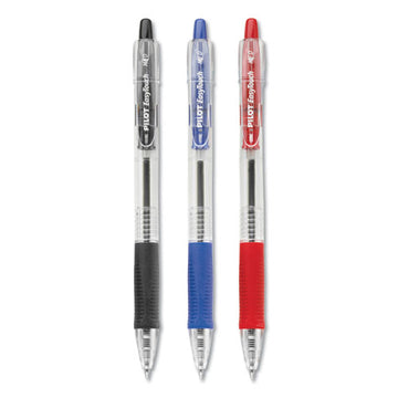 Pilot® Easytouch Ballpoint Pen, Retractable, Fine 0.7 Mm, Red Ink, Clear Barrel, Dozen freeshipping - TVN Wholesale